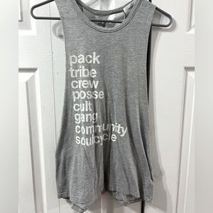 SoulCycle braided racer back tank top.
